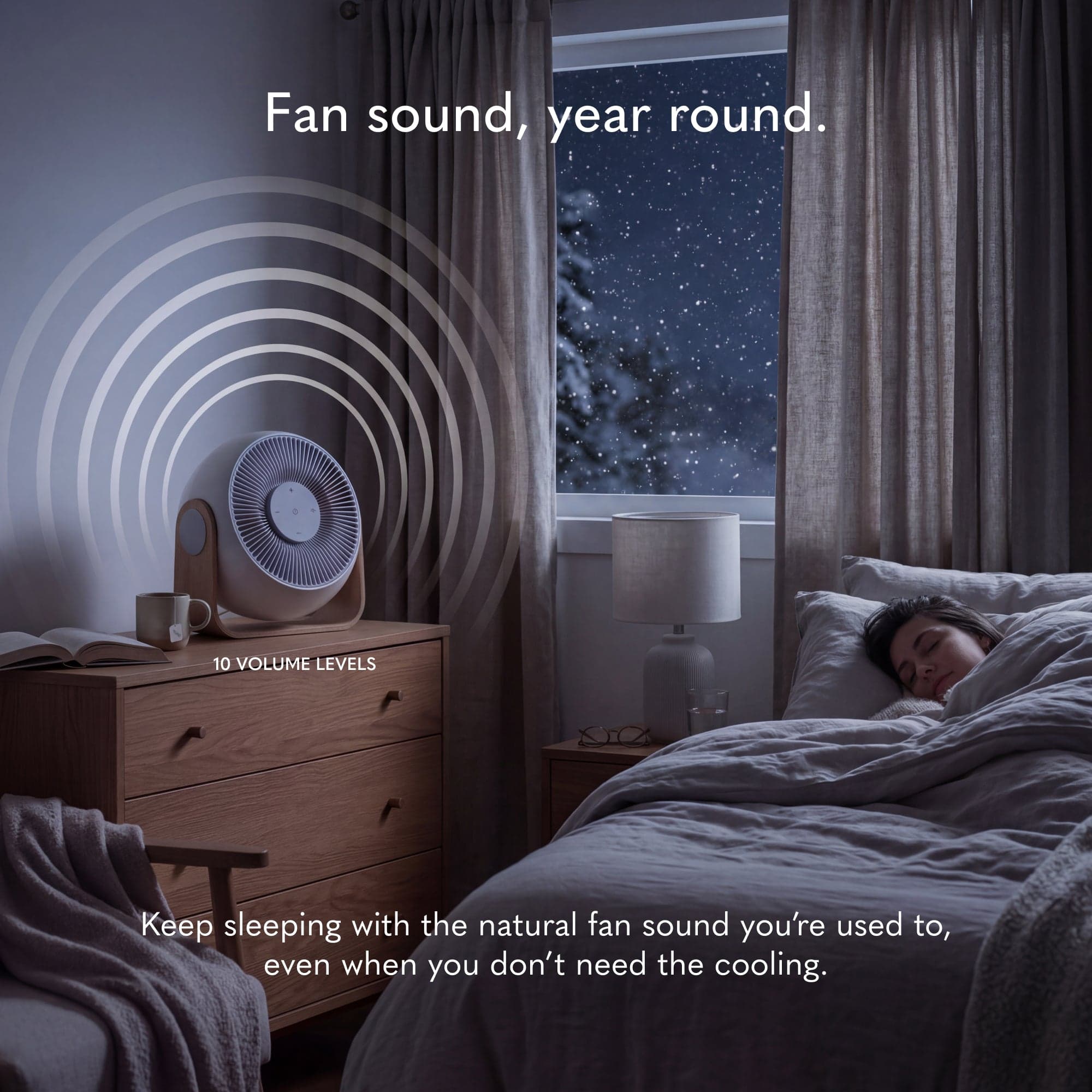Real fan sound. No air required.