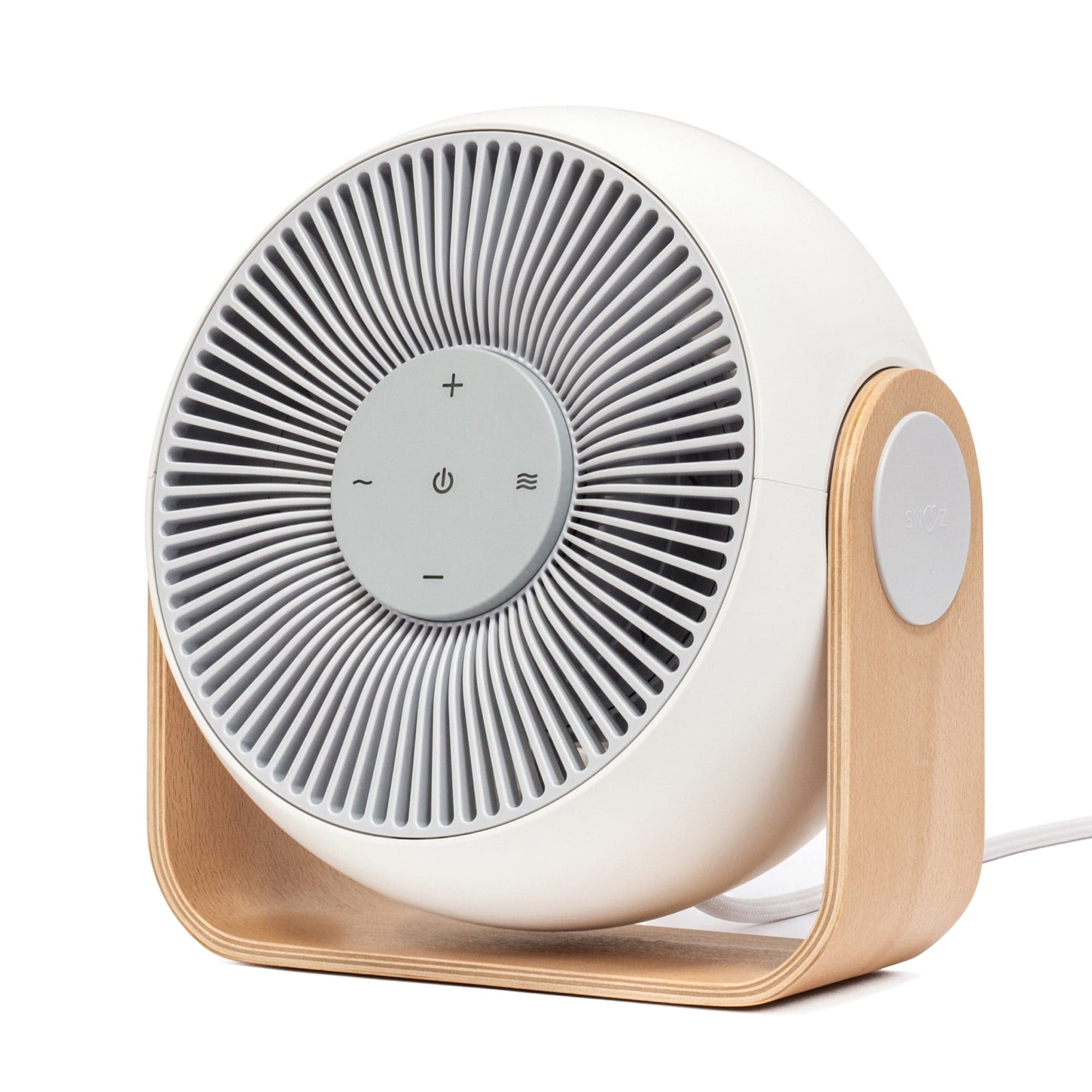 Zephyr Duo bedroom fan, angled view